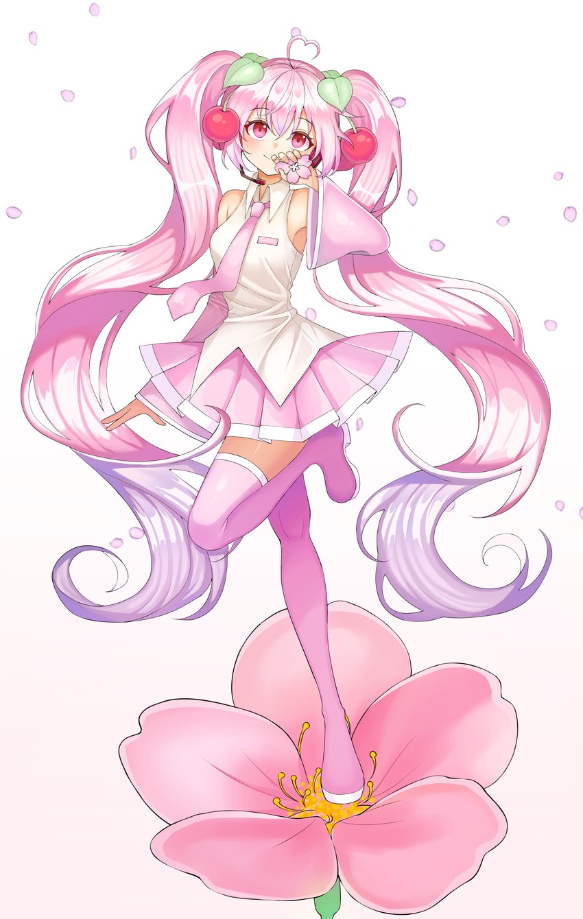 hatsune miku and sakura miku (vocaloid) drawn by dodam_(zxn1235)