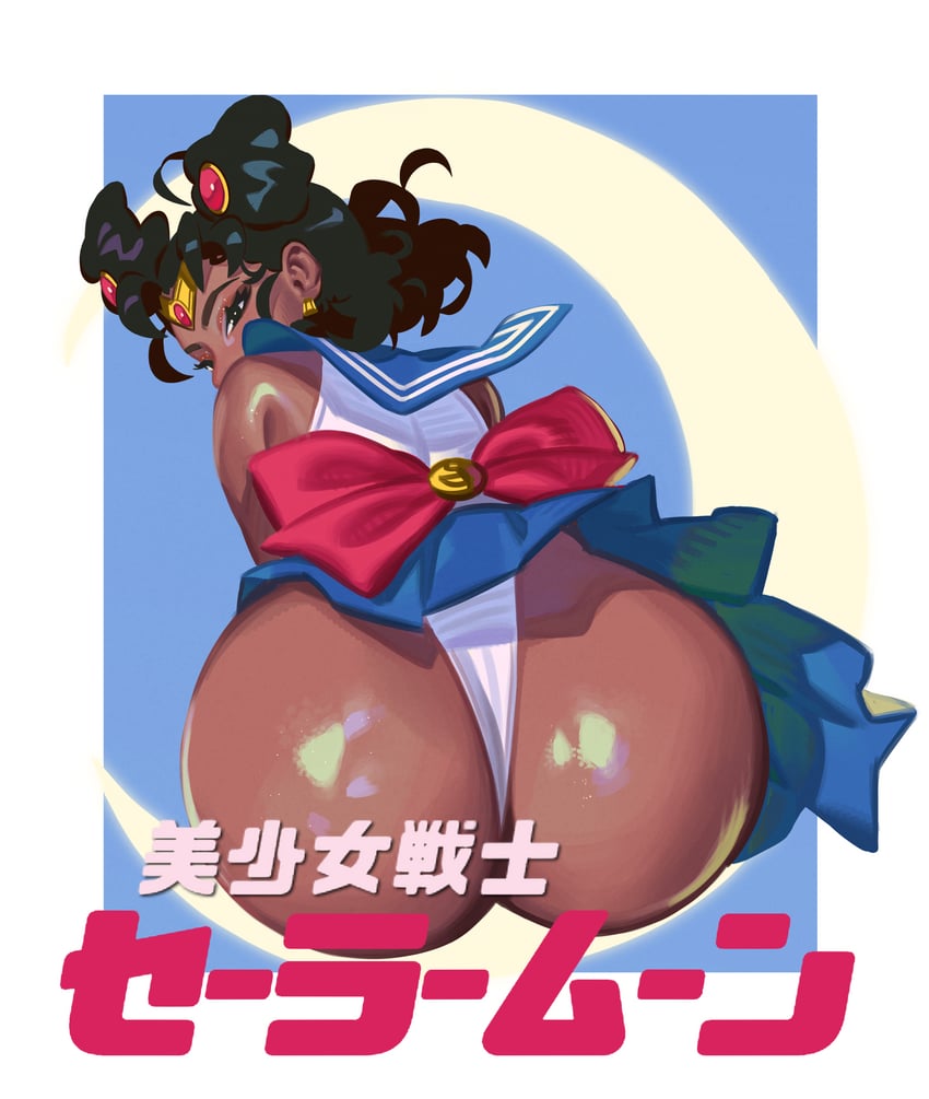 sailor moon and megan thee stallion (bishoujo senshi sailor moon and 1 more) drawn by gloss_(hotglossed)