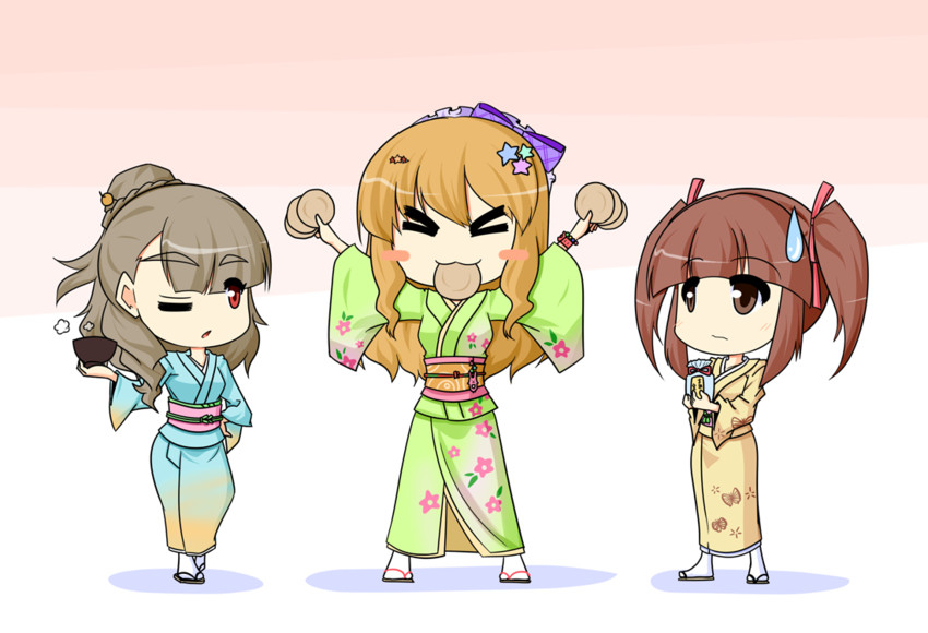 moroboshi kirari, kamiya nao, and ogata chieri (idolmaster and 1 more) drawn by urushi