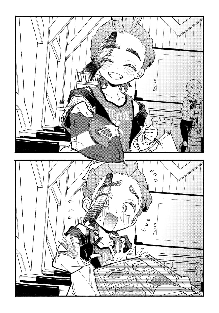 kieran (pokemon and 1 more) drawn by saikyo_donbei