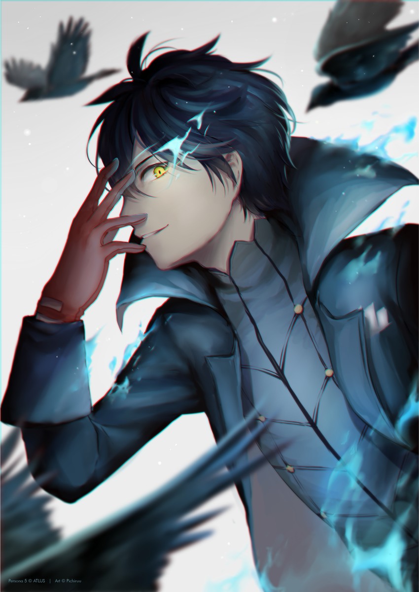 amamiya ren and joker (persona and 1 more) drawn by pichiruu