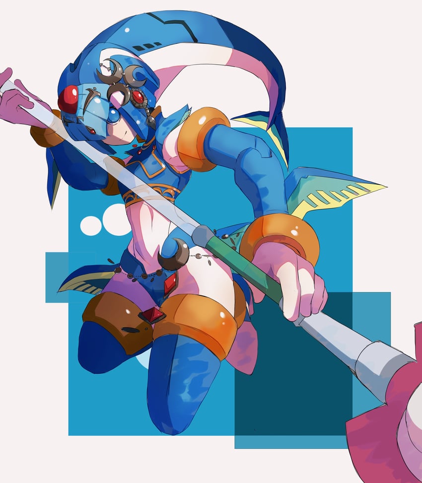 fairy leviathan (mega man and 1 more) drawn by omochi_(mochi_skymega)