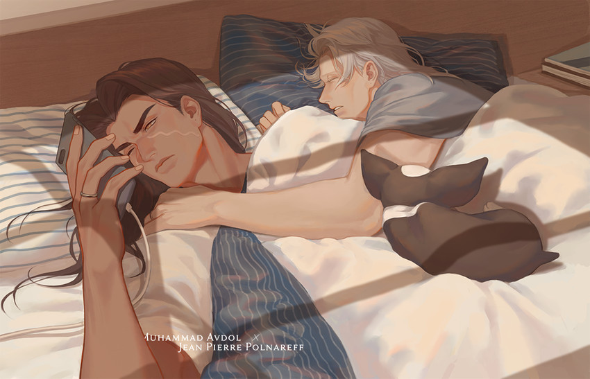 jean pierre polnareff, mohammed avdol, and iggy (jojo no kimyou na bouken and 1 more) drawn by tantan_(jieve629)