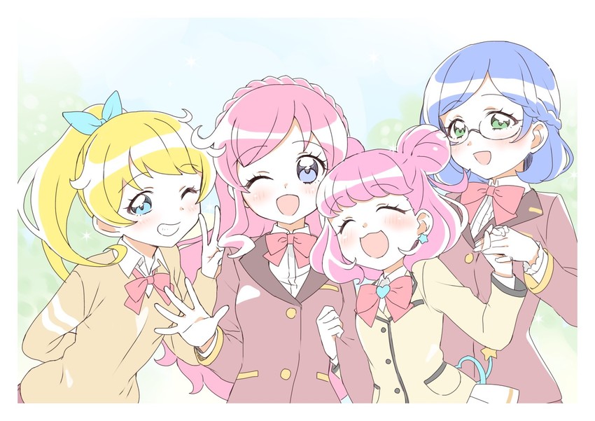 momoyama mirai, moegi emo, kiracchu, and aoba rinka (pretty series and 1 more) drawn by rn10r