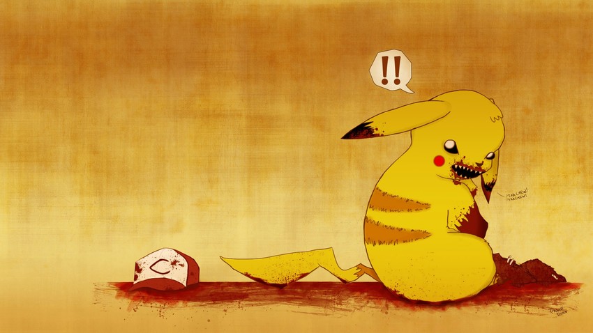 pikachu and ash ketchum (pokemon) drawn by david_dorn