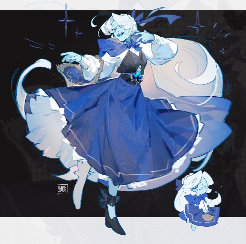 shadow milk cookie (cookie run and 1 more) drawn by milktea543