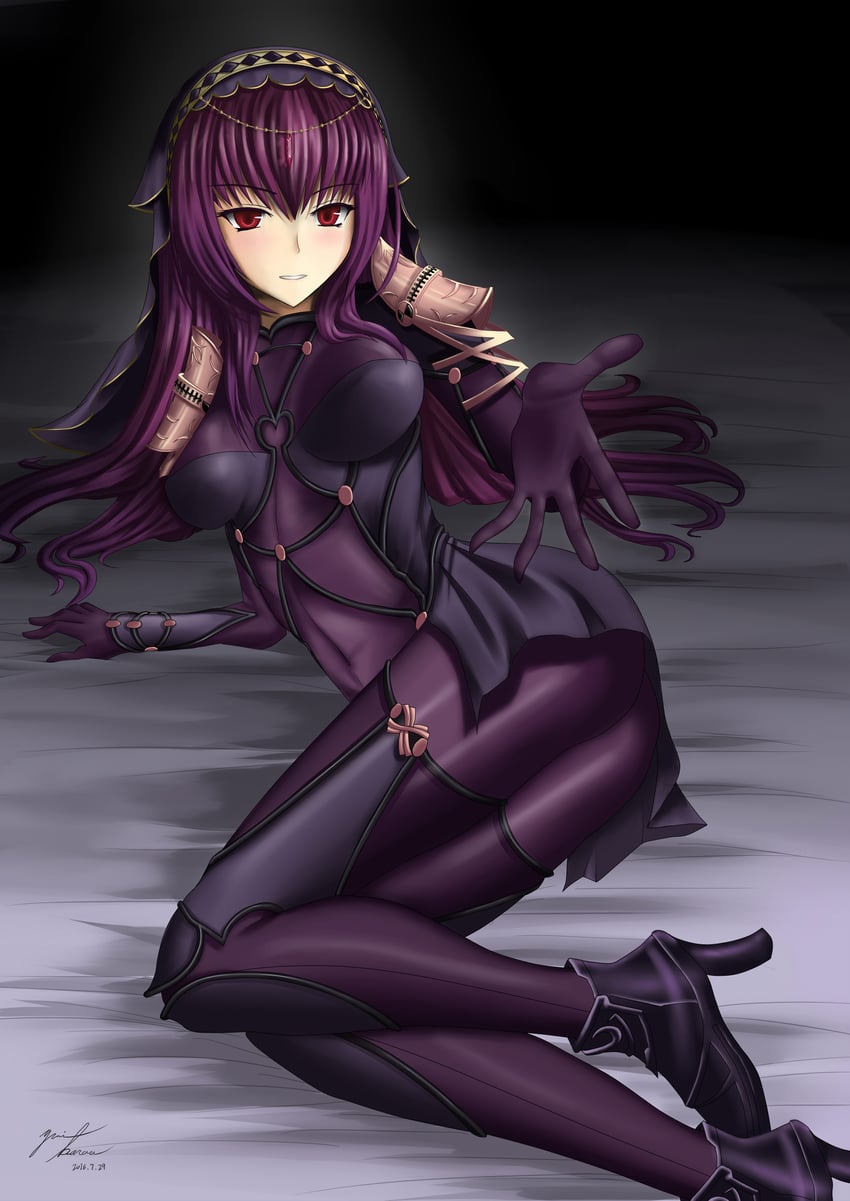 scathach (fate and 1 more) drawn by futa_yami