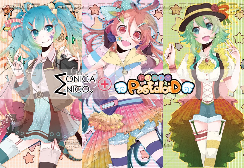 hatsune miku, gumi, and sf-a2 miki (vocaloid) drawn by monicanc