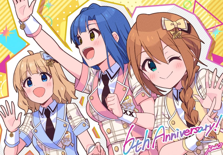 suou momoko, nanao yuriko, and baba konomi (idolmaster and 2 more) drawn by ima_(lm_ew)
