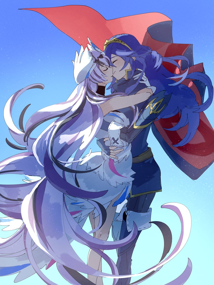 veyle and lucina (fire emblem and 3 more) drawn by fusenryo