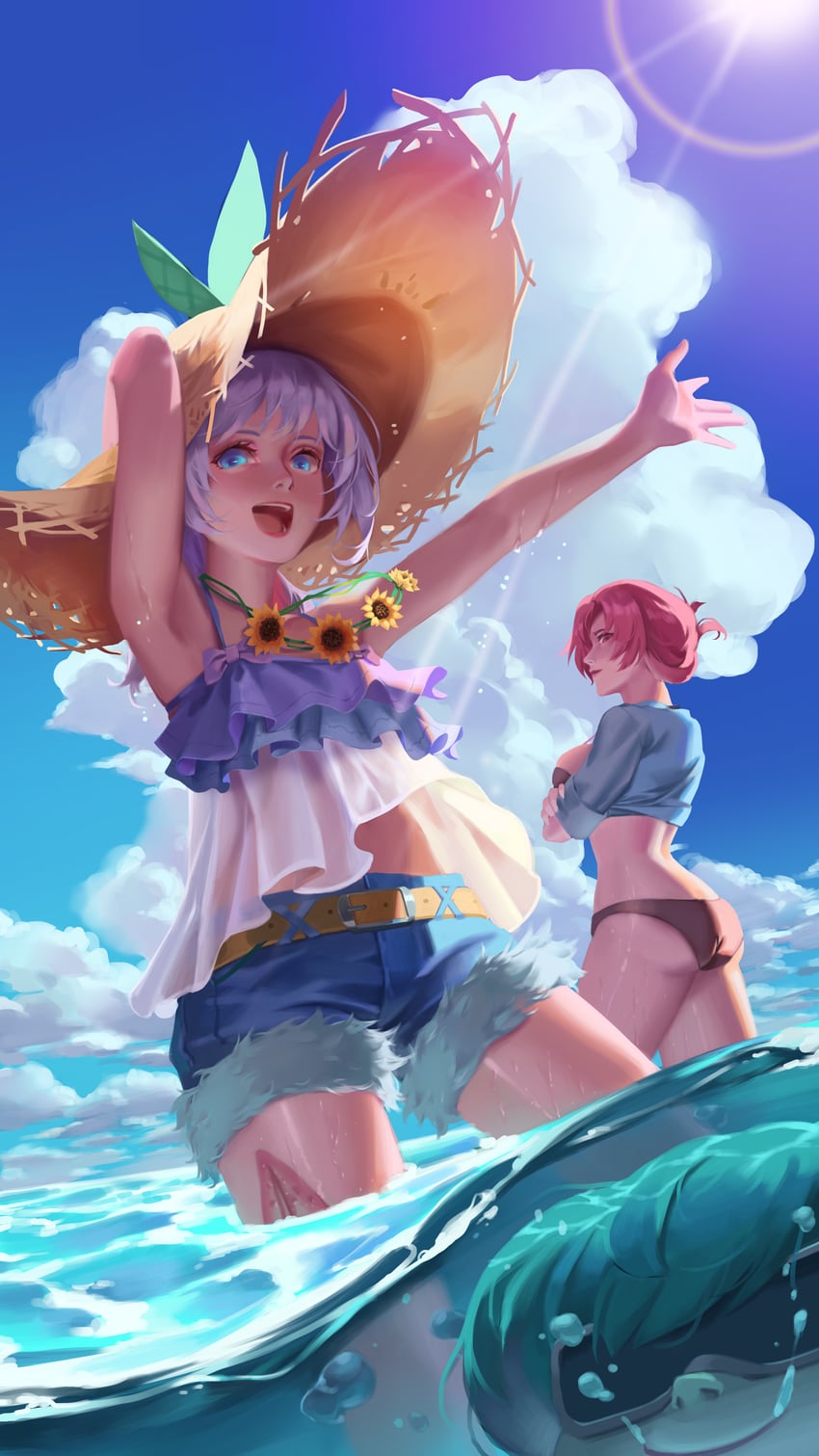 theresa apocalypse, murata himeko, and ai-chan (honkai and 1 more) drawn by roko_desu