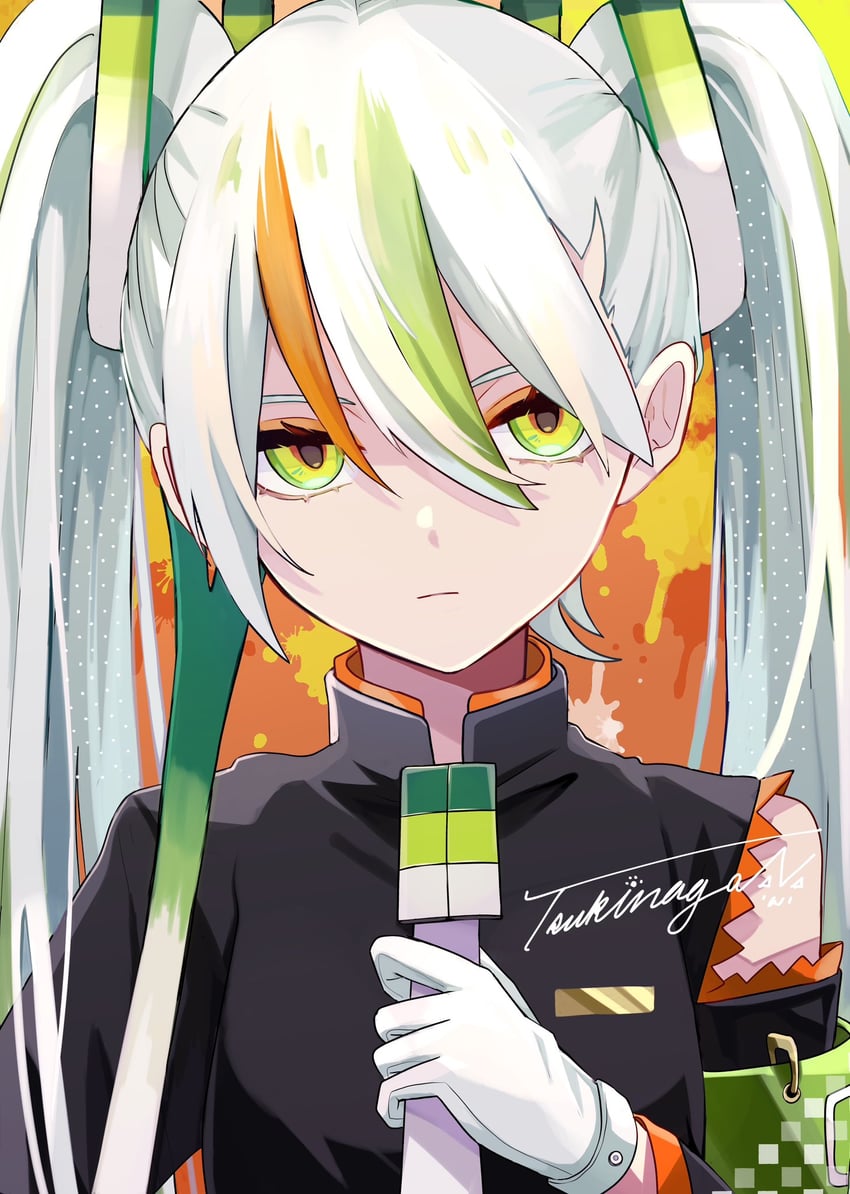 hatsune miku and fighting miku (pokemon and 2 more) drawn by naguno-0713