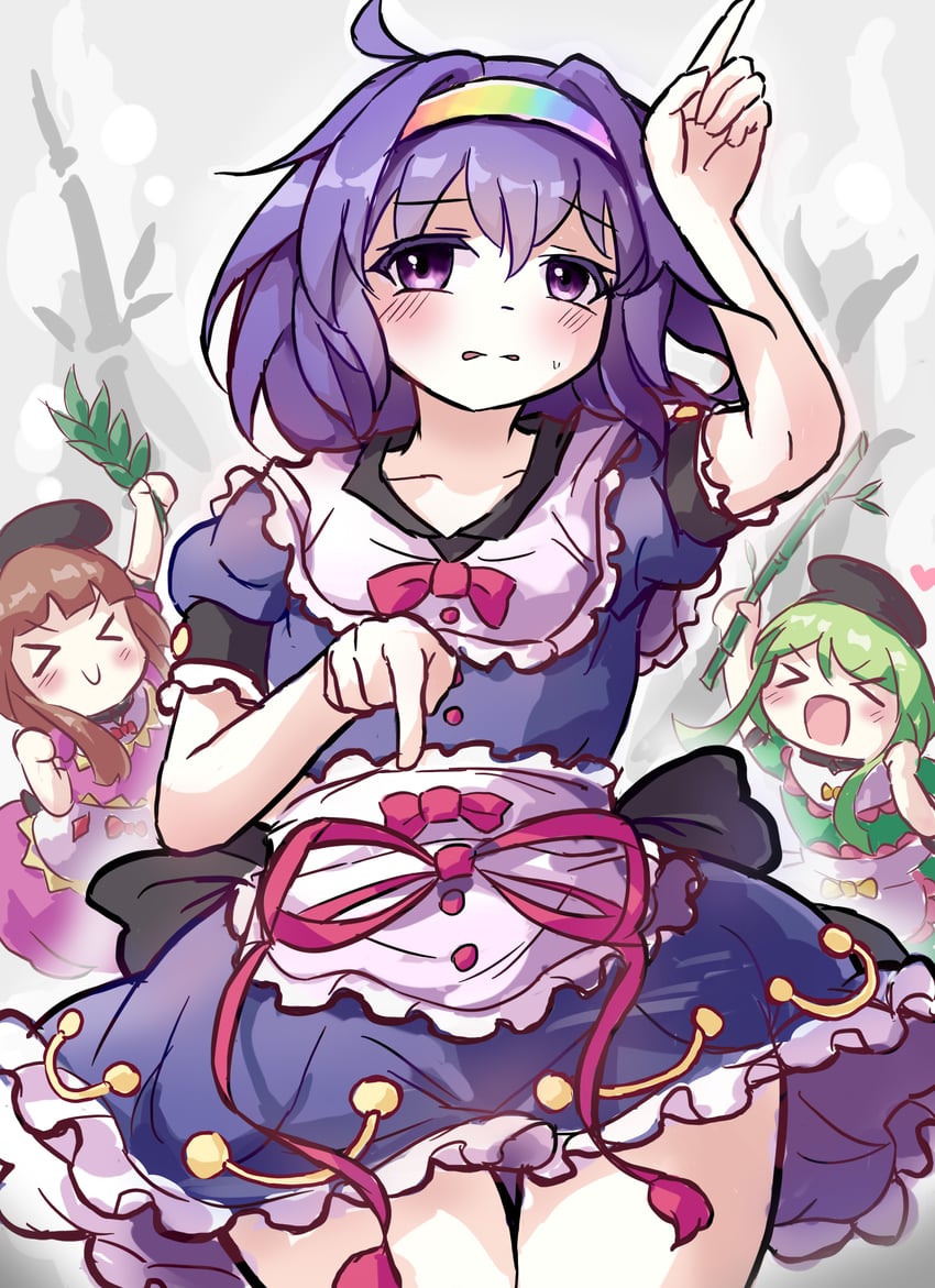 nishida satono, teireida mai, and tenkyuu chimata (touhou and 1 more) drawn by laoshezhang