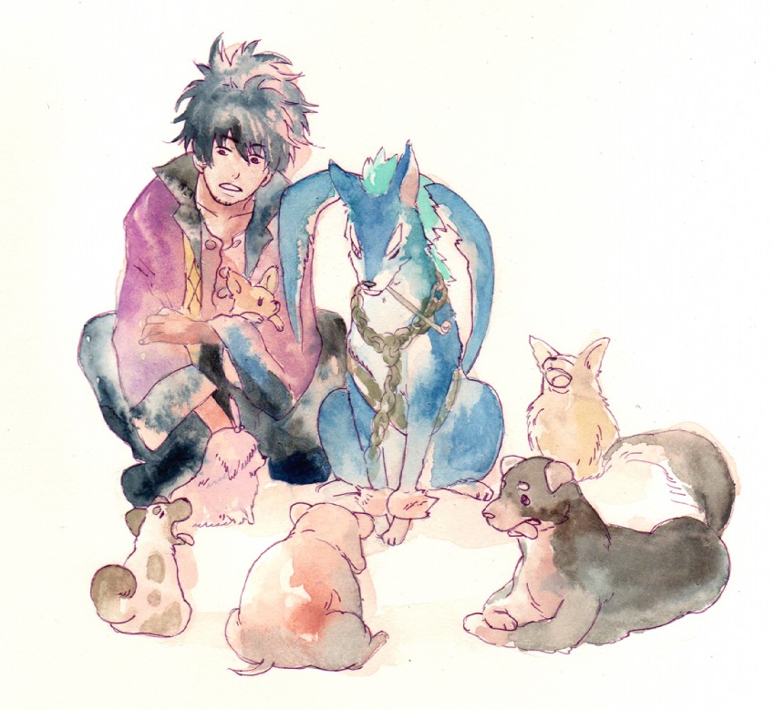 raven and repede (tales of and 1 more) drawn by chikama_(minka)