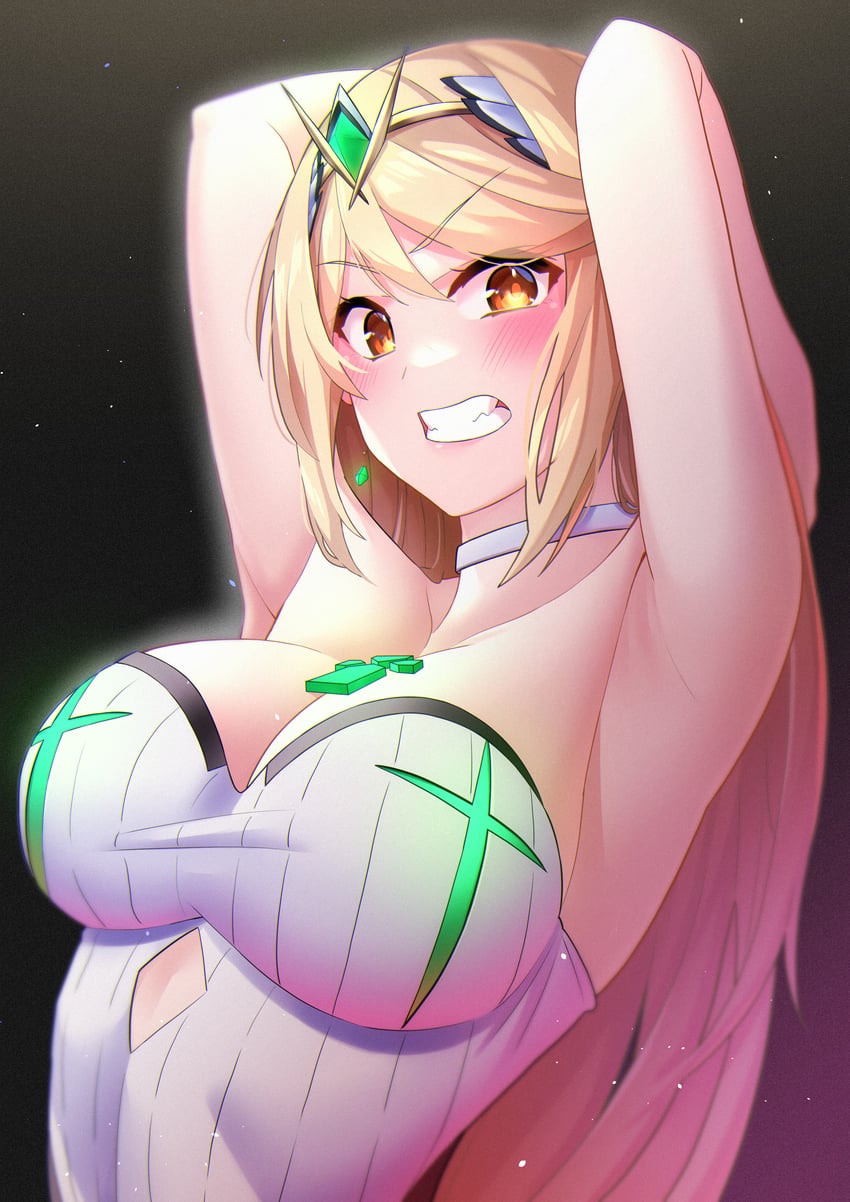 mythra (xenoblade chronicles and 1 more) drawn by slope_(check238)