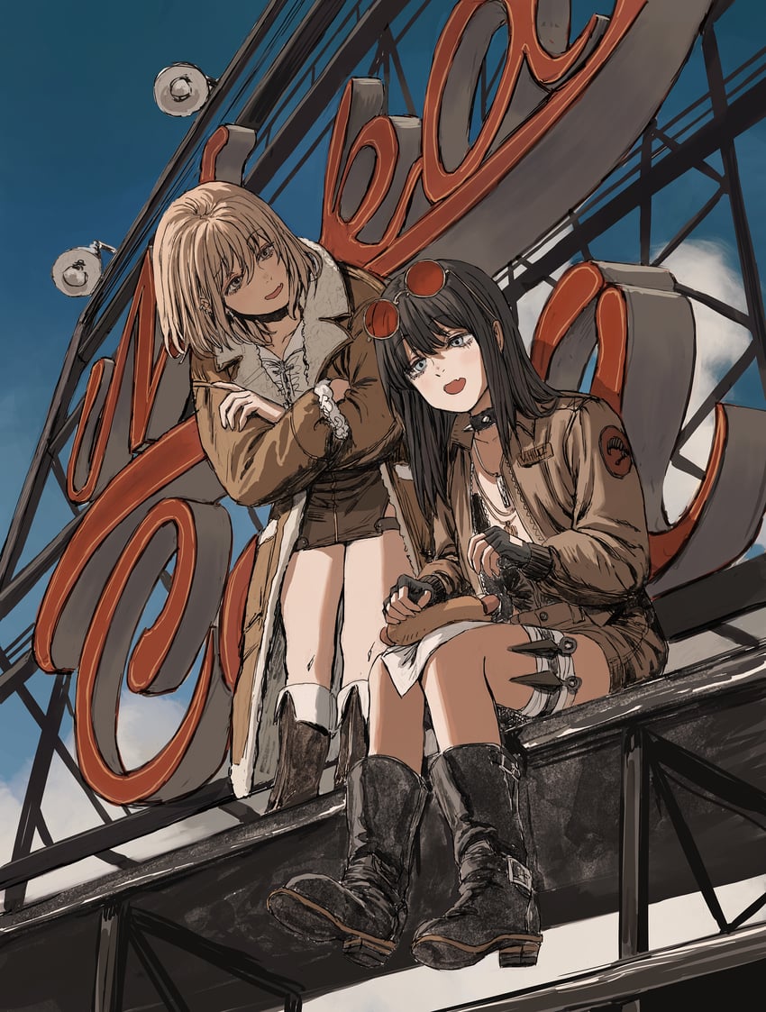 desert crow and death kiss (original) drawn by gold_can