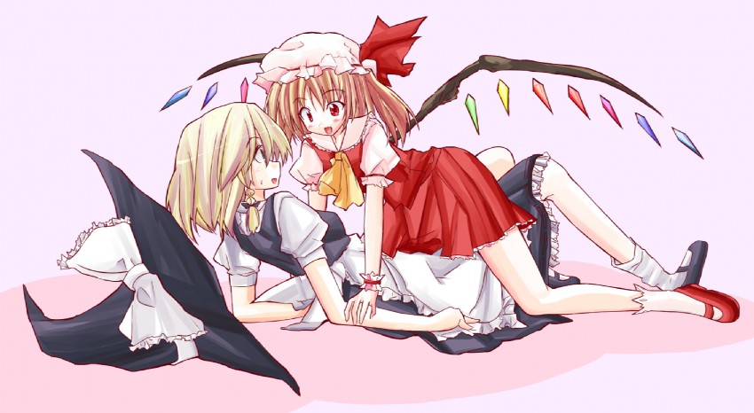 kirisame marisa and flandre scarlet (touhou) drawn by sai_koro