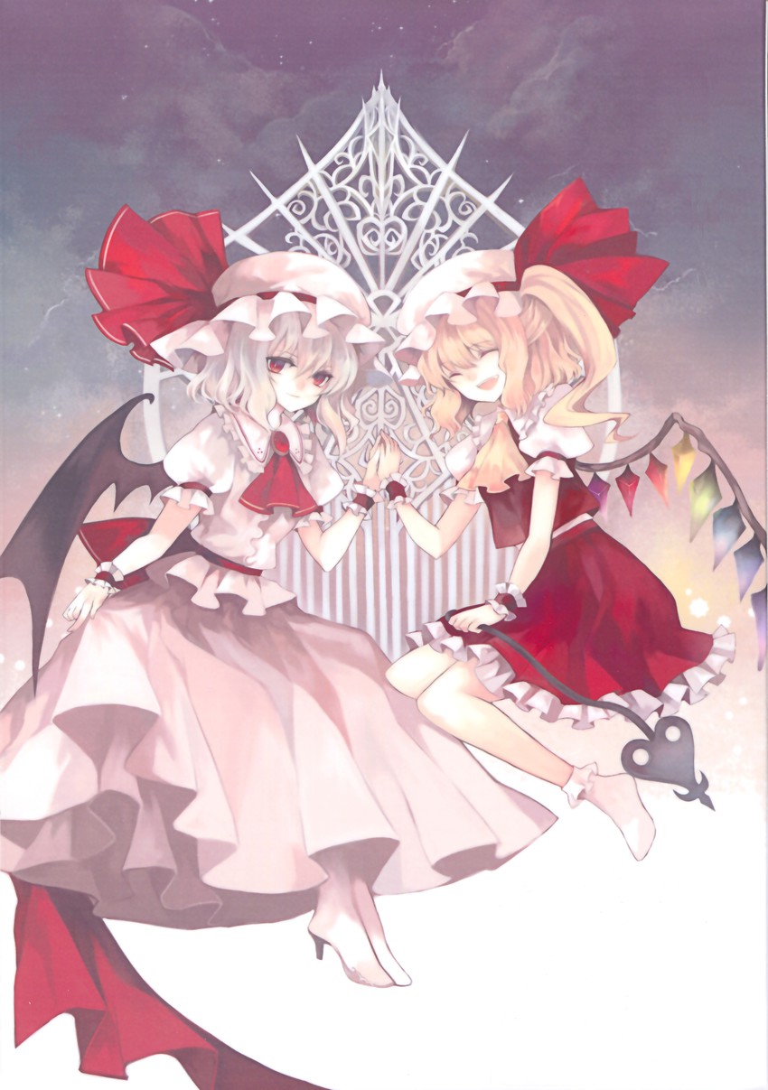 remilia scarlet and flandre scarlet (touhou) drawn by hina_(pico)