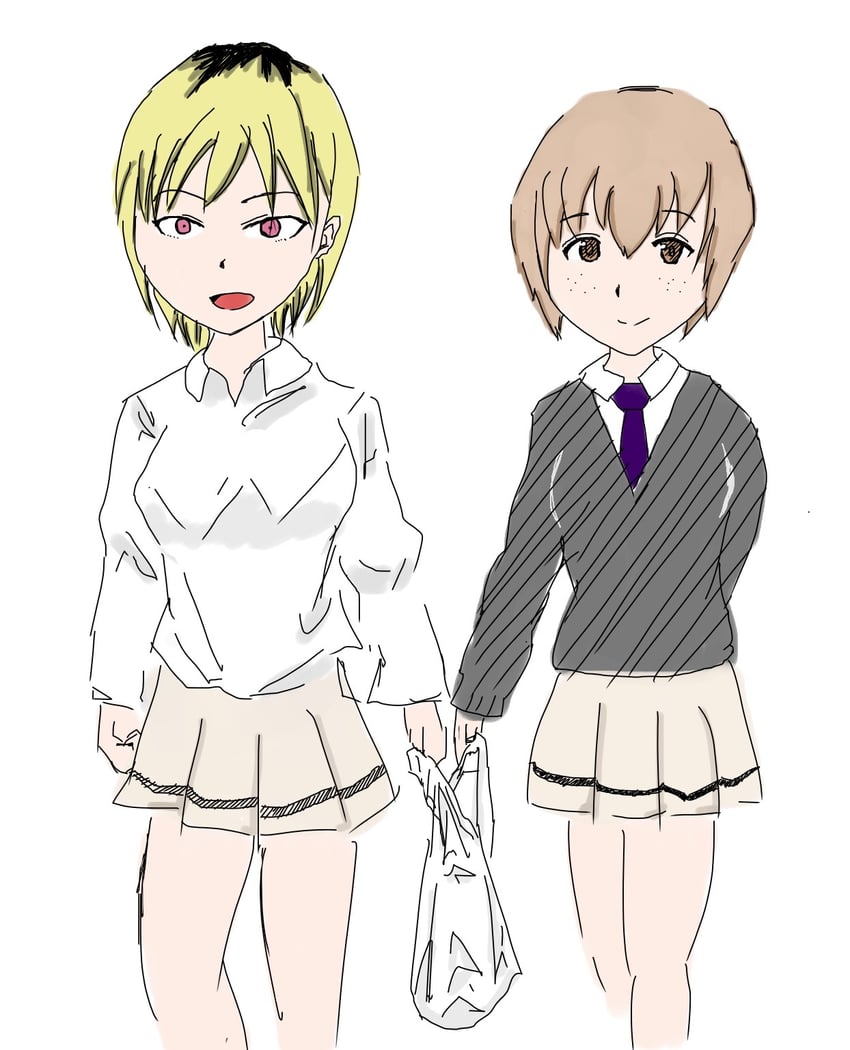 yoshida masaki and tanaka mako (watashi ga motenai no wa dou kangaetemo omaera ga warui!) drawn by riceter