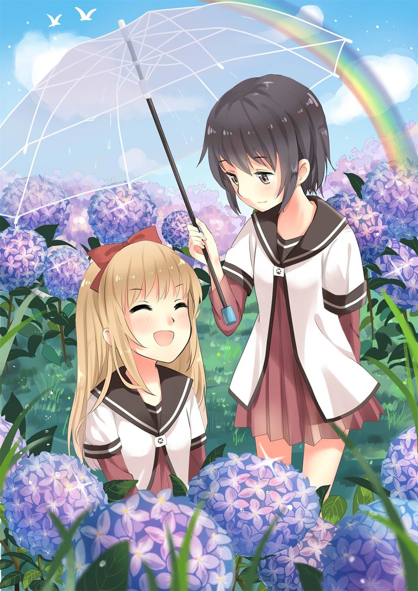 toshinou kyouko and funami yui (yuruyuri) drawn by fei_miao