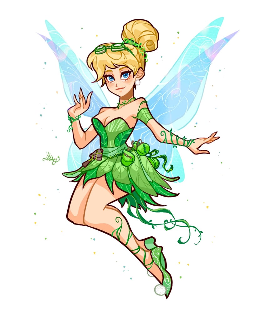 tinker bell (walt disney's peter pan) drawn by libbly_libby
