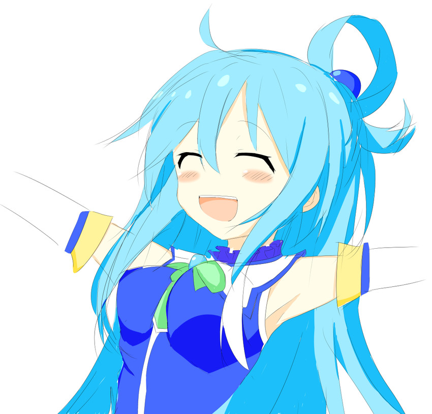 aqua (kono subarashii sekai ni shukufuku wo!) drawn by shiren_(utumu)