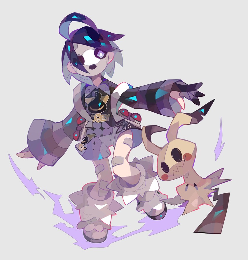 mimikyu and allister (pokemon and 1 more) drawn by same-no-kiba