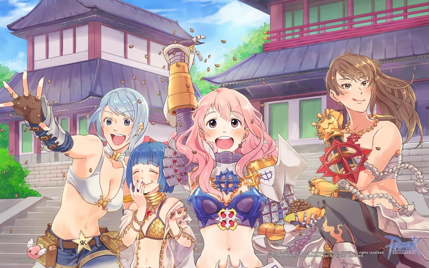 whitesmith, sura, royal guard, and dancer (ragnarok online) drawn by kukku_(kukku)