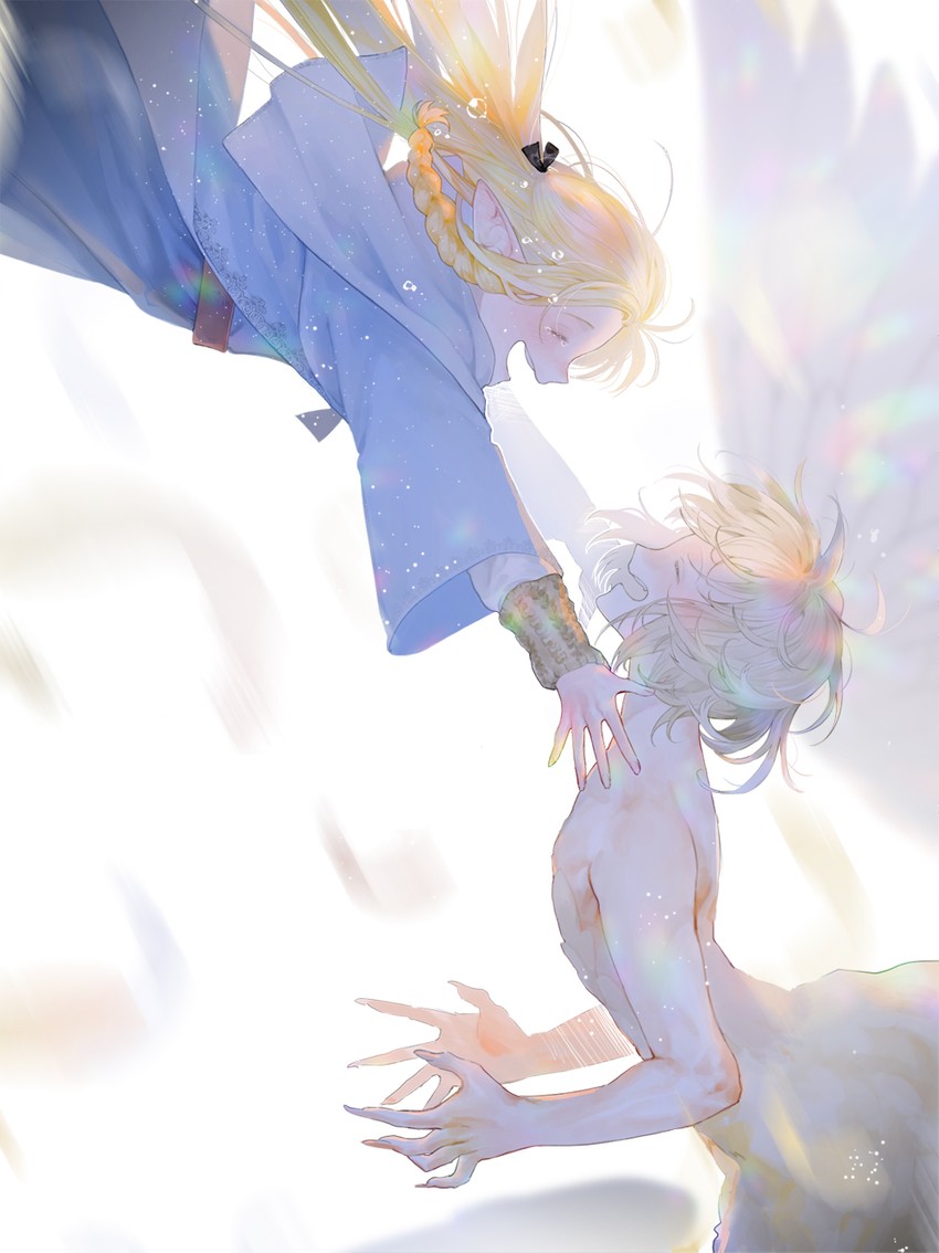 marcille donato and falin touden (dungeon meshi) drawn by swissmissmachi