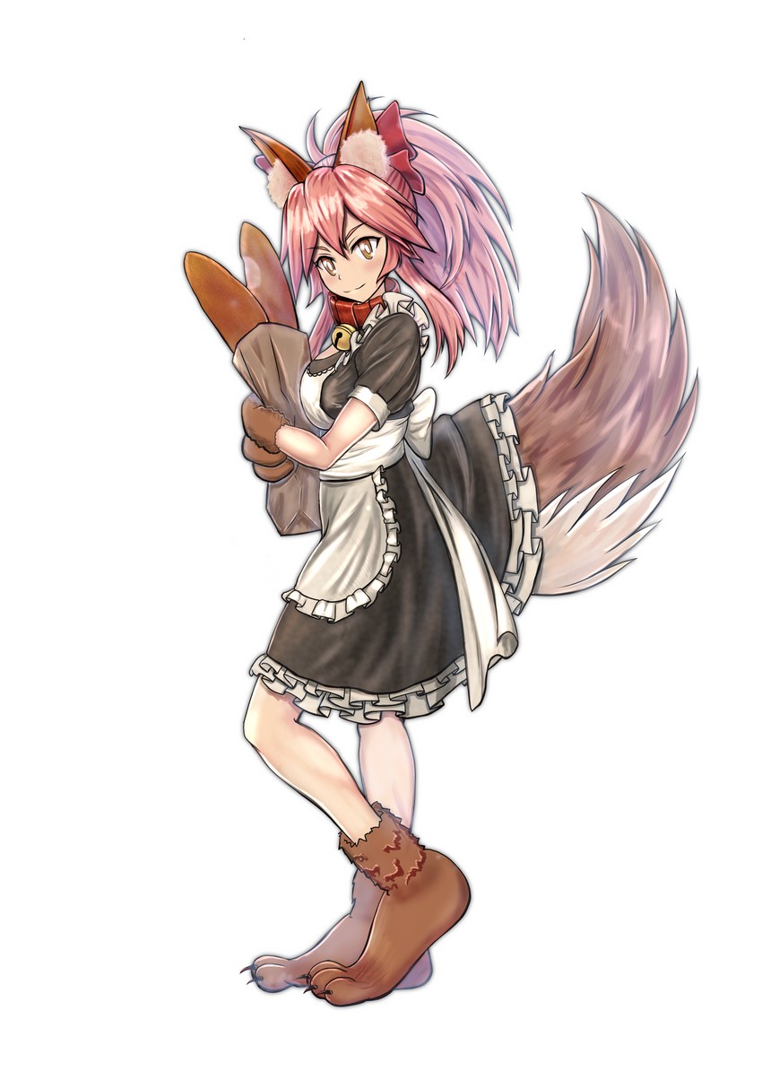 tamamo and tamamo cat (fate and 1 more) drawn by auglish