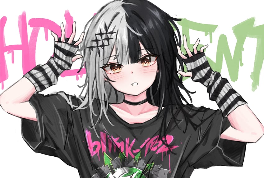 shiori novella (hololive and 2 more) drawn by akarinnndesu