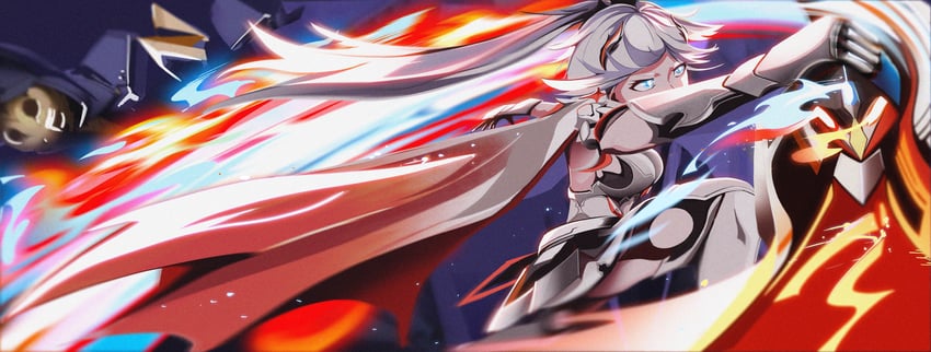 kiana kaslana and herrscher of dominance (honkai and 1 more) drawn by iiyiii