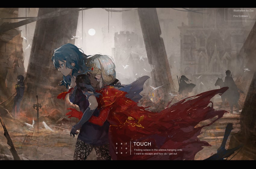 female byleth and edelgard von hresvelg (fire emblem and 1 more) drawn by zzz_(orchid-dale)