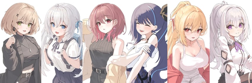 jingburger, jururu, ine, lilpa, viichan, and 1 more (waktaverse) drawn by nokde