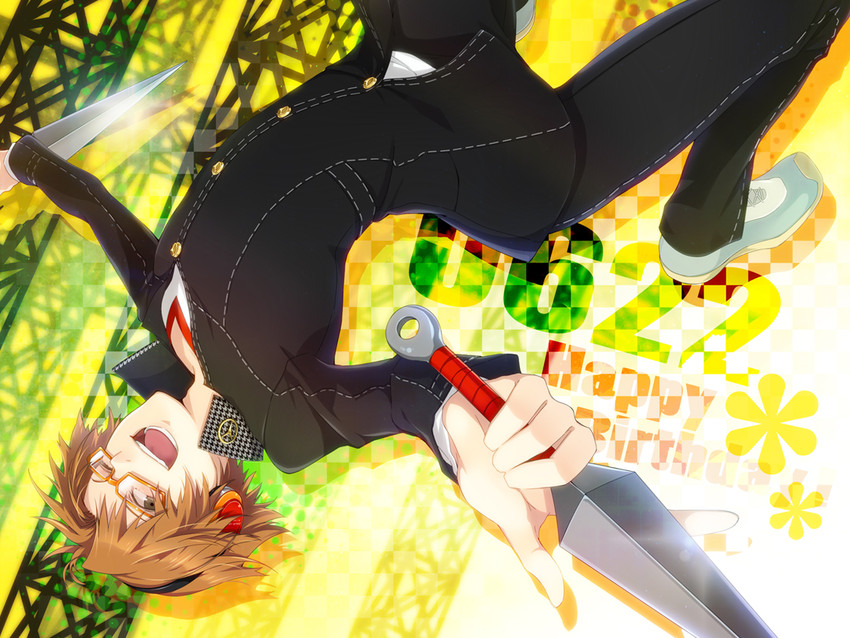 hanamura yousuke (persona and 1 more) drawn by kawausokawaii