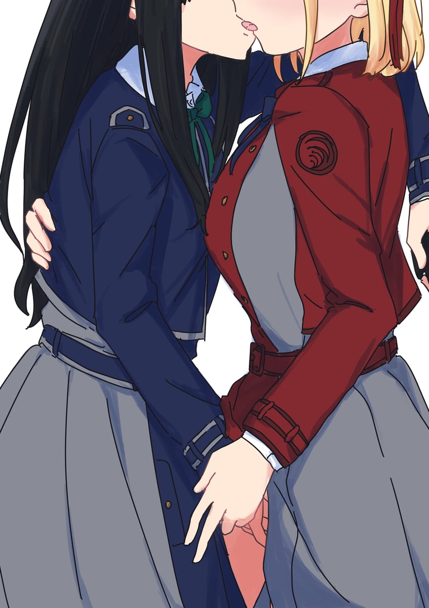 nishikigi chisato and inoue takina (lycoris recoil) drawn by daimyo0208