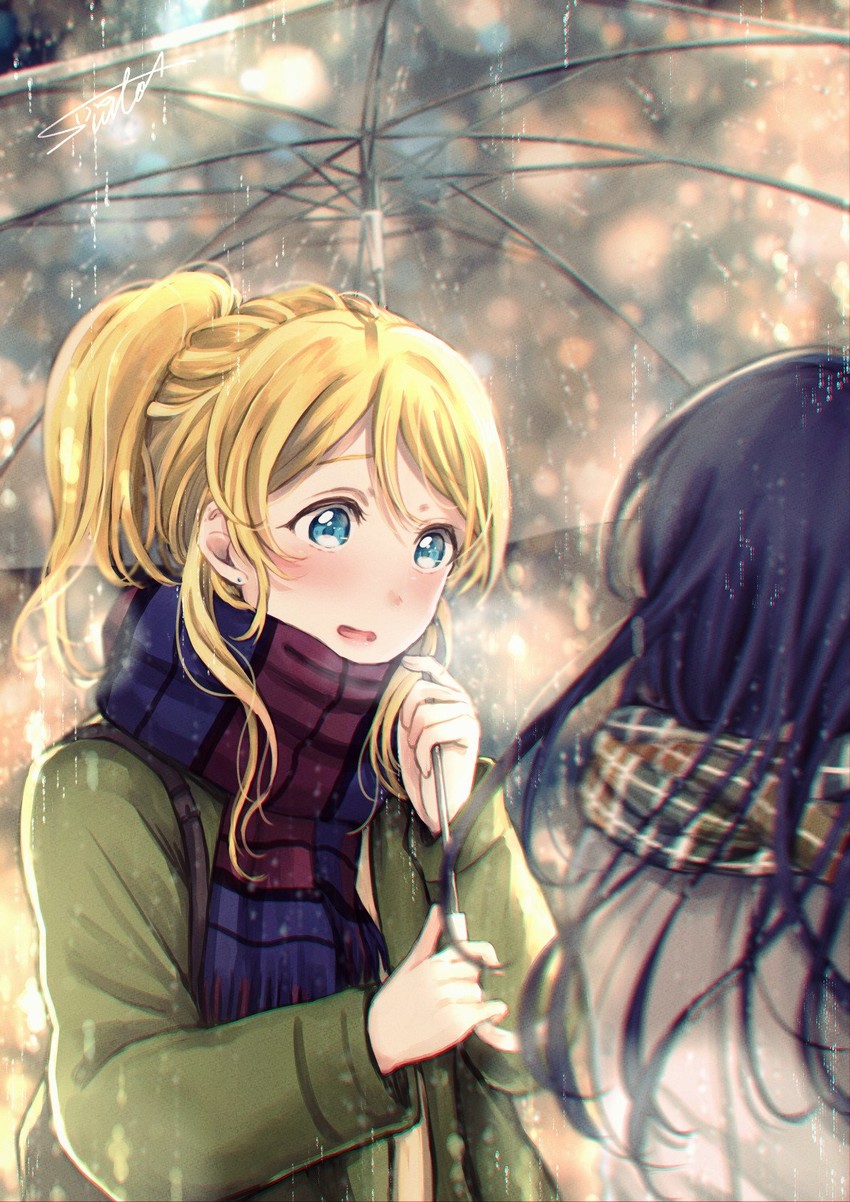 sonoda umi and ayase eli (love live! and 1 more) drawn by suito