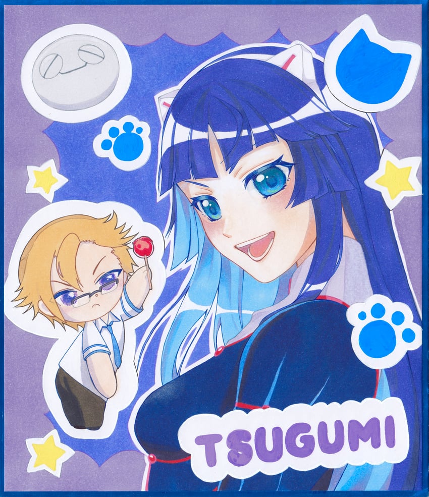 tsugumi, fyu-neru, and daryl yan (guilty crown and 2 more) drawn by sarina_(tosiyukiryousuke)