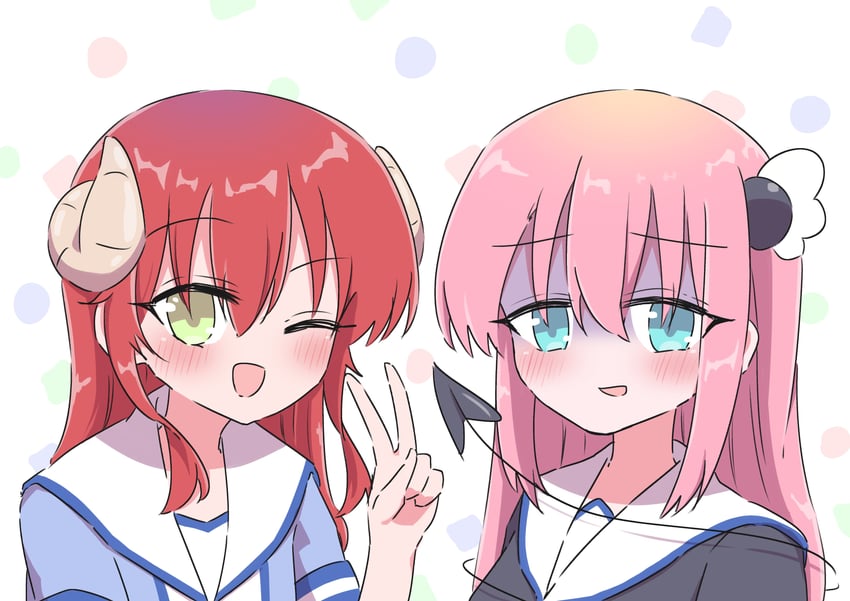 gotoh hitori, kita ikuyo, yoshida yuuko, and chiyoda momo (bocchi the rock! and 1 more) drawn by sg_need