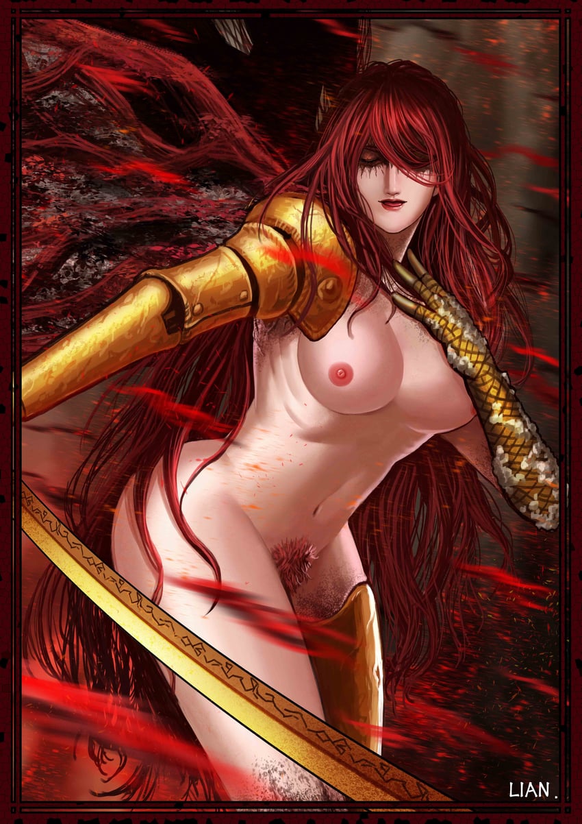 malenia blade of miquella and malenia goddess of rot (elden ring) drawn by lian_(escaperecidivist)