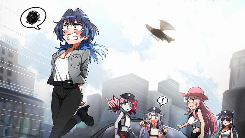 mori calliope, ouro kronii, koseki bijou, kureiji ollie, and vestia zeta (hololive and 5 more) drawn by ddolbang