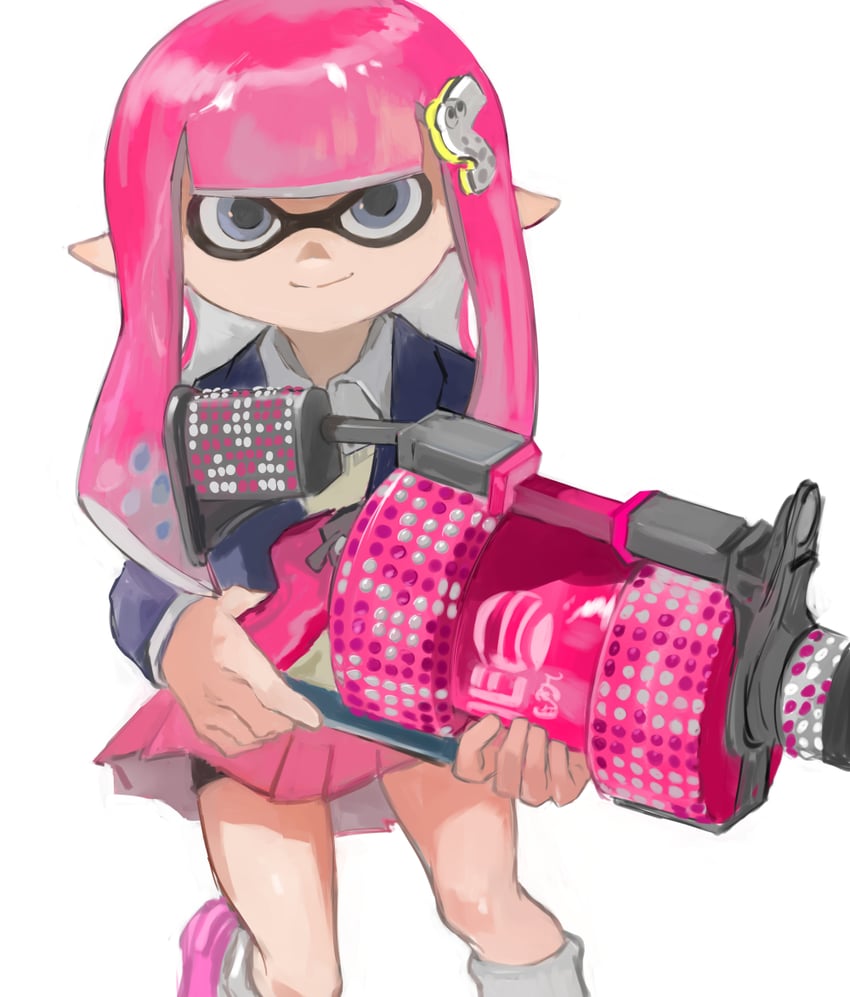 inkling player character and inkling girl (splatoon) drawn by ga4me4