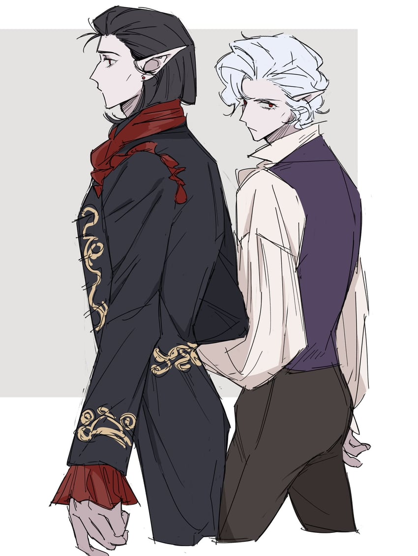 astarion and cazador szarr (dungeons & dragons and 2 more) drawn by whxqxqaaa!