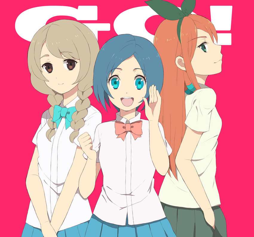 sorano aoi, yamana akane, and seto midori (inazuma eleven and 1 more) drawn by niku_jill