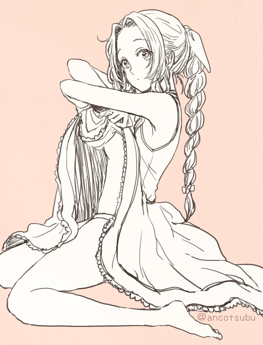 aerith gainsborough (final fantasy and 2 more) drawn by ancotsubu