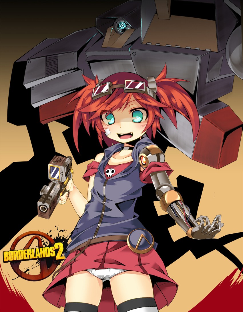 gaige and deathtrap (borderlands and 1 more) drawn by rando_seru