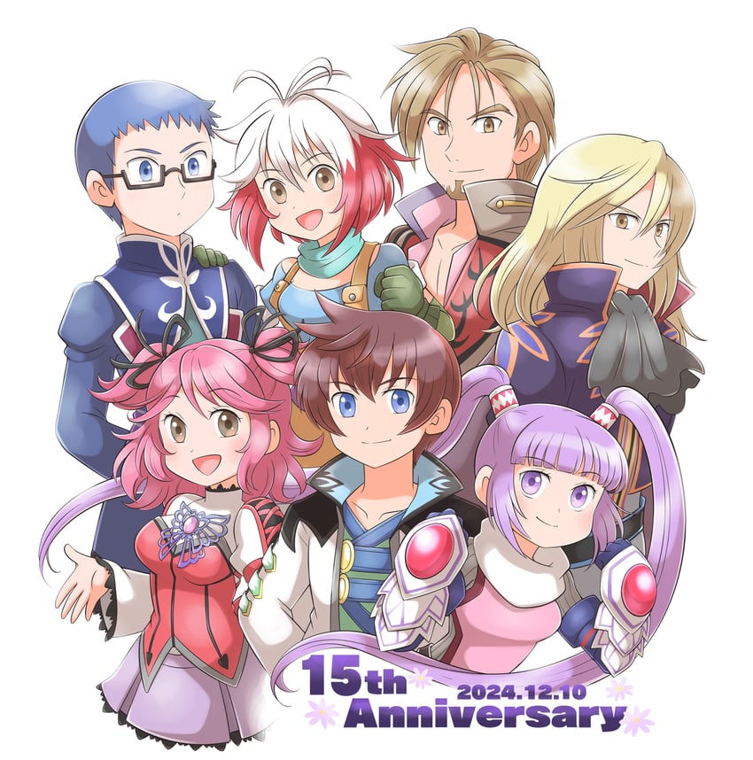 sophie, asbel lhant, cheria barnes, pascal, hubert ozwell, and 2 more (tales of and 1 more) drawn by aogaeru_(pixiv46613656)