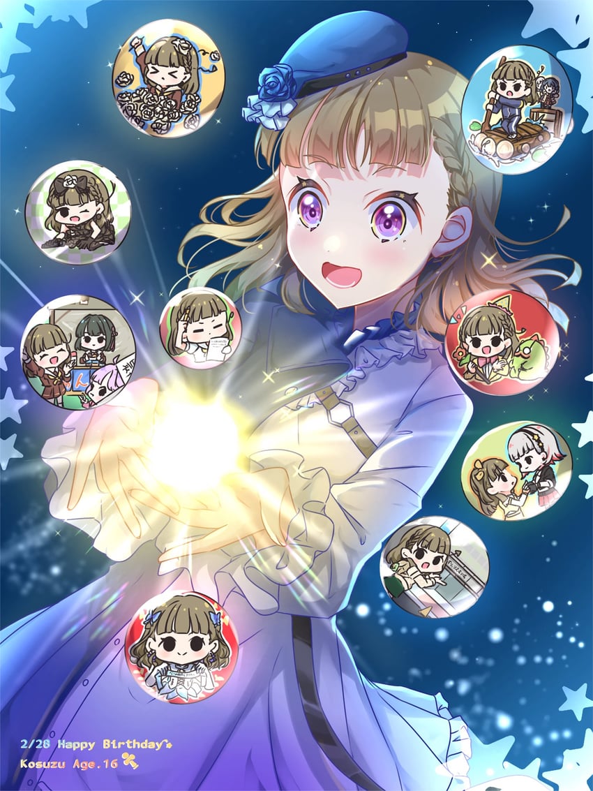 yugiri tsuzuri, momose ginko, anyoji hime, kachimachi kosuzu, and gonzales (love live! and 1 more) drawn by sakari_(pear_8_ll)