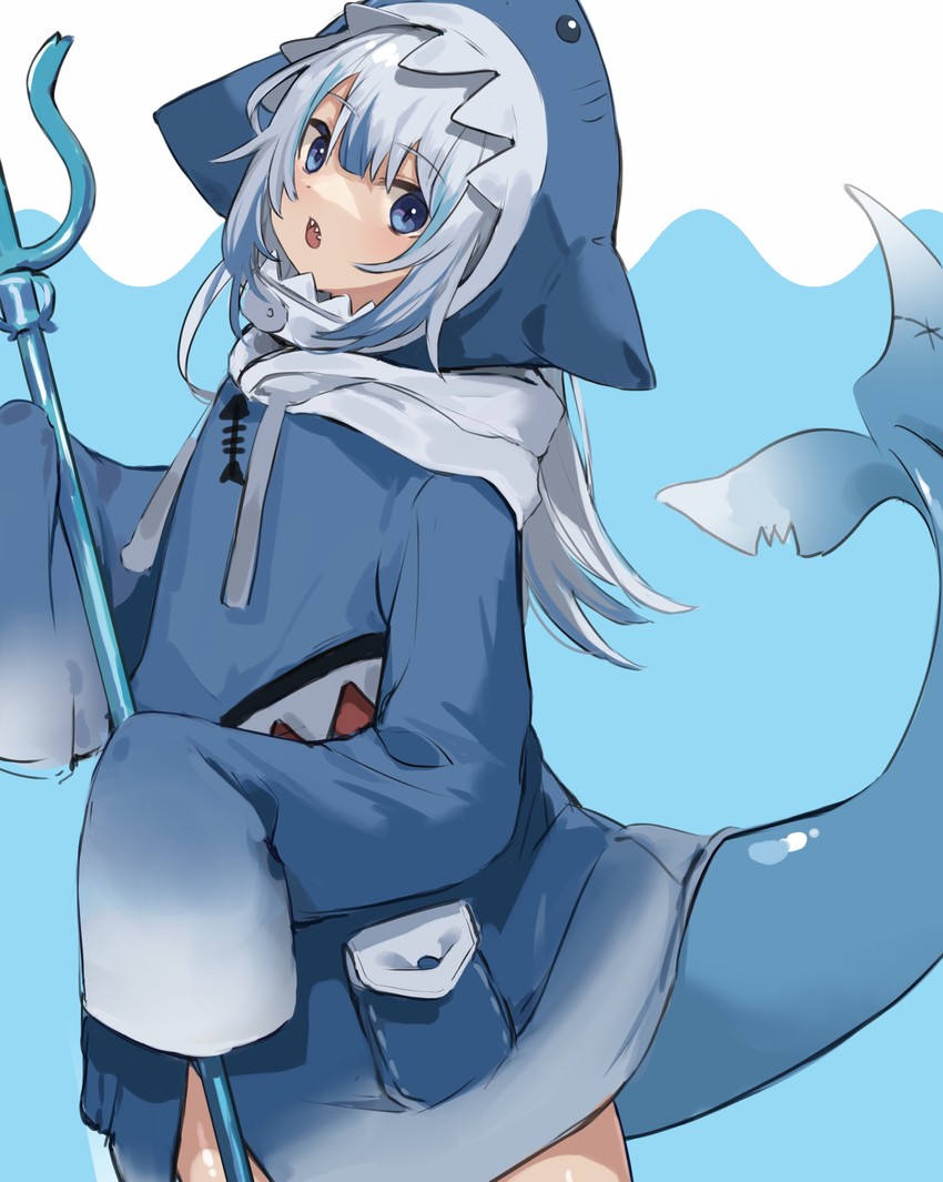 gawr gura (hololive and 1 more) drawn by uina