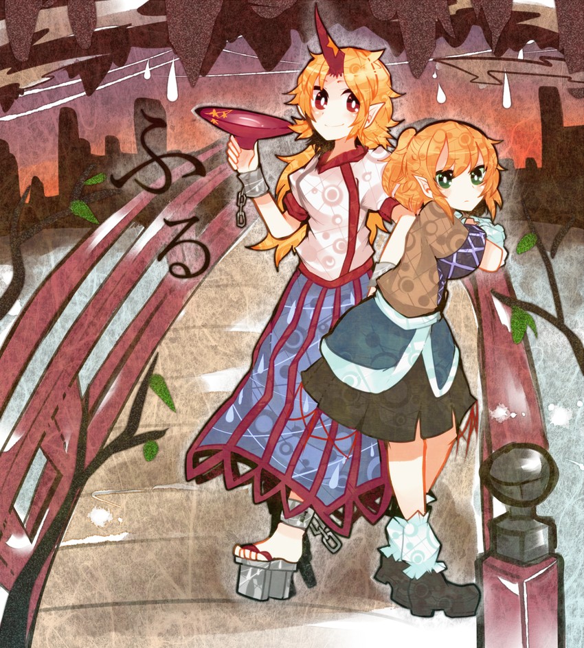 mizuhashi parsee and hoshiguma yuugi (touhou) drawn by itomugi-kun